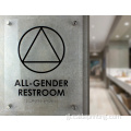 Número de casa de alivio 3D acrílico con cartel de braille